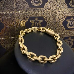 Pulseira Cadeado 50 Gramas Maciça em Ouro 18k 750 - Imagem 4