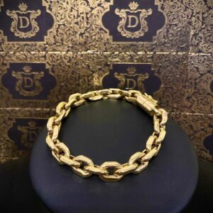 Pulseira Cadeado 50 Gramas Maciça em Ouro 18k 750 - Imagem 2