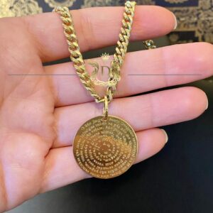 Pingente Placa Oração São Jorge 4 Gramas em Ouro 18k 750