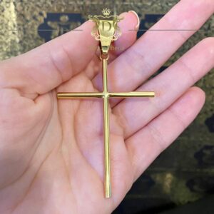 Pingente Crucifixo Palito 10 Gramas em Ouro 18k 750 - Imagem 2