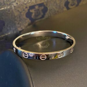 Bracelete Love 35 Gramas em Ouro 18k 750 Branco - Imagem 3