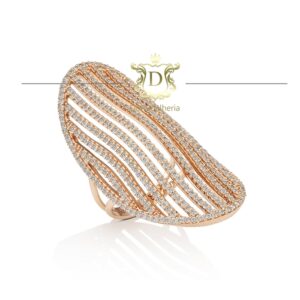 Anel Pavê de Diamantes com 3,4 CT em Ouro 18k 750 - Imagem 1