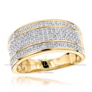 Anel Pavê de Diamantes 1,15 CT em Ouro 18k 750 - Imagem 1