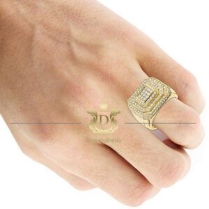Anel Pavê de Diamantes 4,5 Ct em Ouro 18k 750 - Imagem 2