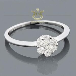 Anel Flor 7 Diamantes