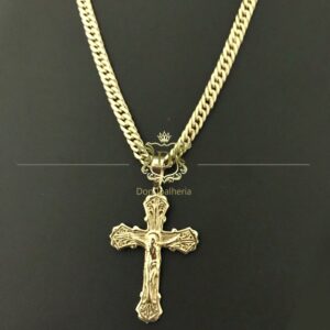 Pingente Crucifixo Jesus 10 Gramas em Ouro 18k 750 - Imagem 1