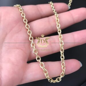 Corrente Cadeado 30 Gramas Maciça Ouro 18k 750 - Imagem 3