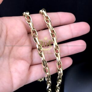 Corrente Elos Trançados 20 gramas Ouro 18k 750 - Imagem 4