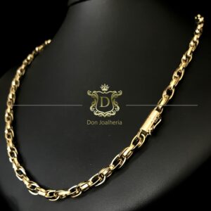 Corrente Elos Trançados 20 gramas Ouro 18k 750 - Imagem 6