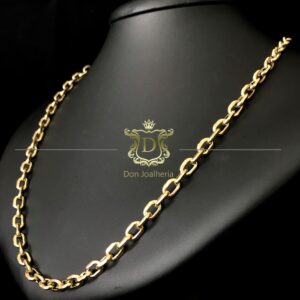 Corrente Cadeado 25 Gramas Ouro 18k 750 - Imagem 4