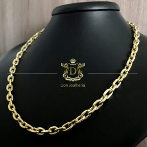 Corrente Cadeado 100 Gramas Maciça Ouro 18k 750 - Imagem 6