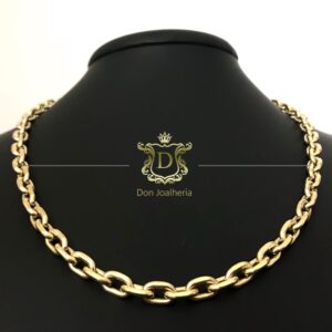 Corrente Cadeado 100 Gramas Maciça Ouro 18k 750 - Imagem 7