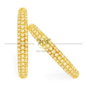 Anel Meia Aliança / Aparador 63 Diamantes Ouro 18k 750 - Imagem 4