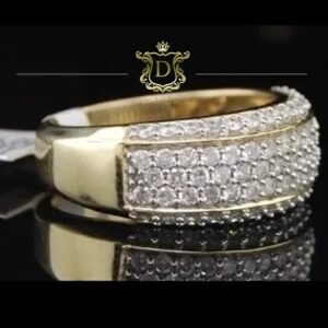 Anel Pavê 1 CT de Diamantes Ouro 18k 750