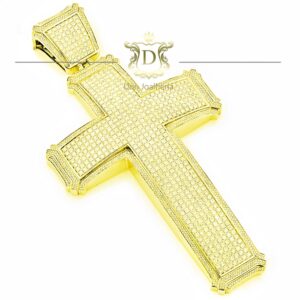 Pingente Crucifixo Pavê de Diamantes 50g e 12CT em Ouro 18k 750 - Imagem 1