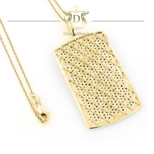 Pingente Placa Pavê de Diamantes 2,75 CT em Ouro 18k 750 - Imagem 2