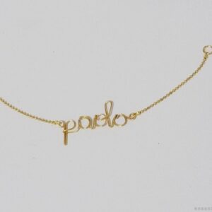 Pulseira com Nome em Ouro 18k 750
