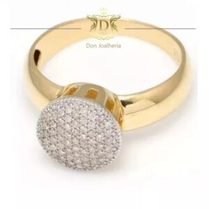 Anel Chuveirinho 61 Diamantes em Ouro 18k 750
