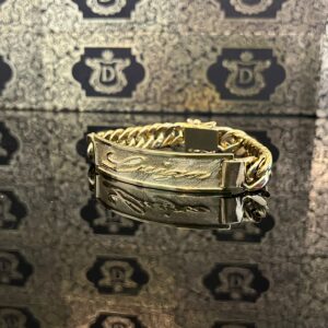 Pulseira Grumet Duplo com Placa Personalizada 40 gramas