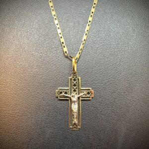 Pingente Crucifixo Ouro 18k 1,2 gramas - Imagem 4