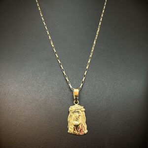 Pingente Face de Cristo Ouro 18k 4 gramas - Imagem 4