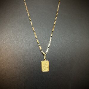 Pingente Placa São Jorge Ouro 18k 1 grama - Imagem 6
