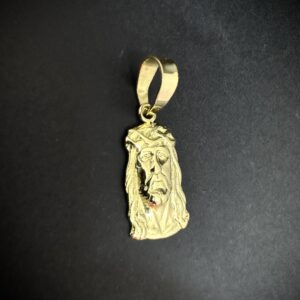 Pingente Face de Cristo Ouro 18k 4 gramas - Imagem 3
