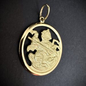 Pingente Medalha São Jorge Ouro 18k 2,1 gramas - Imagem 2