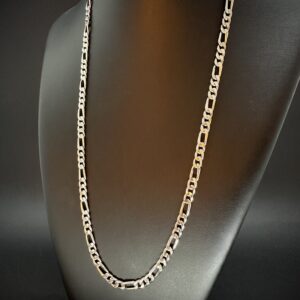 Corrente Grumet 3x1 30 gramas fecho com 30 diamantes Ouro Branco 18k 750 - Imagem 2