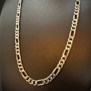 Corrente Grumet 3x1 30 gramas fecho com 30 diamantes Ouro Branco 18k 750 - Imagem 5