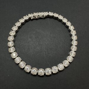 Pulseira Riviera Ilusion 5,6 CT Ouro Branco 18k 750