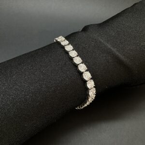 Pulseira Riviera Ilusion 5,6 CT Ouro Branco 18k 750 - Imagem 4