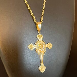 Pingente Crucifixo Face de Cristo Ouro 18k 18 gramas - Imagem 4