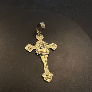 Pingente Crucifixo Face de Cristo Ouro 18k 18 gramas - Imagem 3