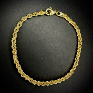 Pulseira Trancelim / Corda 4 gramas Ouro 18k 750