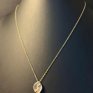 Conjunto Pavê Diamantes Ouro 18k 750 - Imagem 4