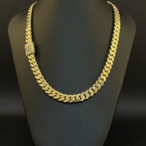 Corrente Cuban Link 200 gramas fecho 160 diamantes Ouro 18k 750 - Imagem 3