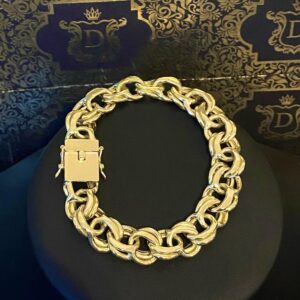 Pulseira Friso Duplo 40 gramas Ouro 18k 750 - Imagem 3