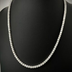Colar Riviera Diamond 57,5 CT Ouro Branco 18k 750