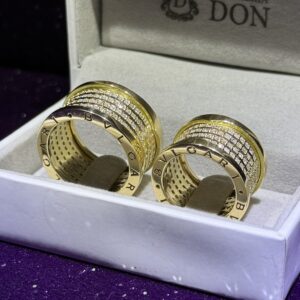 Par de Alianças Bvlgari 40 Gramas 3,5Ct em Ouro 18k 750 - Imagem 4