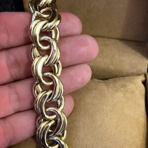 Pulseira Friso Duplo 40 gramas Ouro 18k 750 - Imagem 4