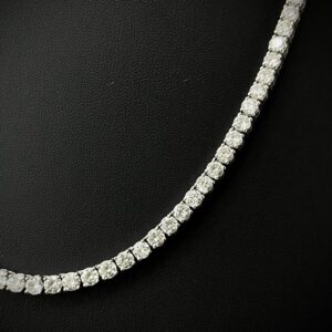 Colar Riviera Diamond 40 CT Ouro Branco 18k 750 - Imagem 4