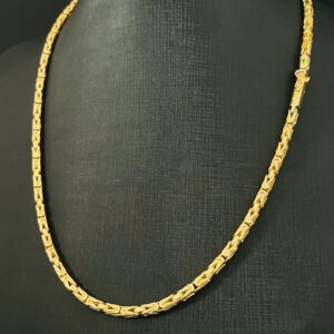 Corrente Bizantine Maciça 65 gramas em Ouro 18k 750 - Imagem 1