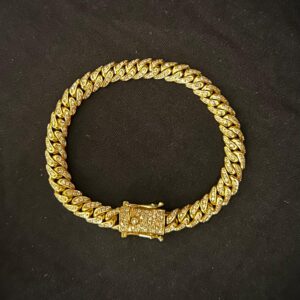 Pulseira Cuban Link 50 gramas Diamond em Ouro 18k 750