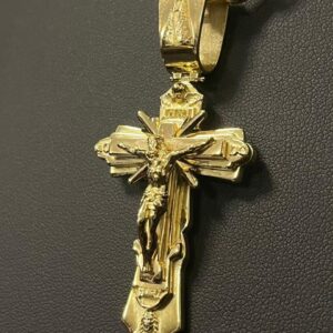 Pingente Romano com oração 30 gramas Ouro 18k 750
