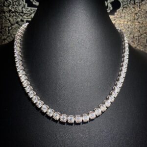 Colar Riviera Ilusion 8 CT Ouro Branco 18k 750