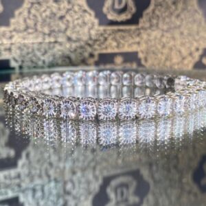 Pulseira Riviera Ilusion 4,1 CT Ouro Branco 18k 750 - Imagem 1