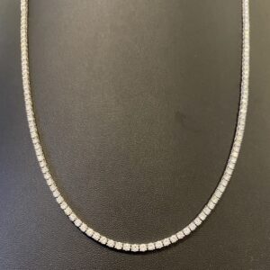 Corrente Riviera 15 CT de Diamantes Ouro Branco 18k - Imagem 3