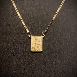 Escapulário Piastrine Italiano 3 Gramas em Ouro 18k 750 - Image 5