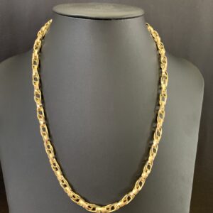 Corrente Elos Trançados 70 gramas Maciça em Ouro 18k 750 - Imagem 3